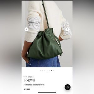 Loewe flamenco leather clutch